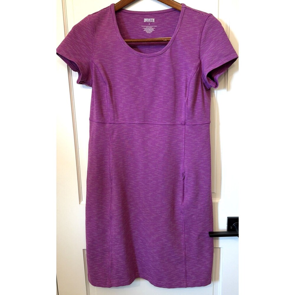 DULUTH Trading US Women’s S Pink Space Dye NoGA Classic Short Sleeves Dress